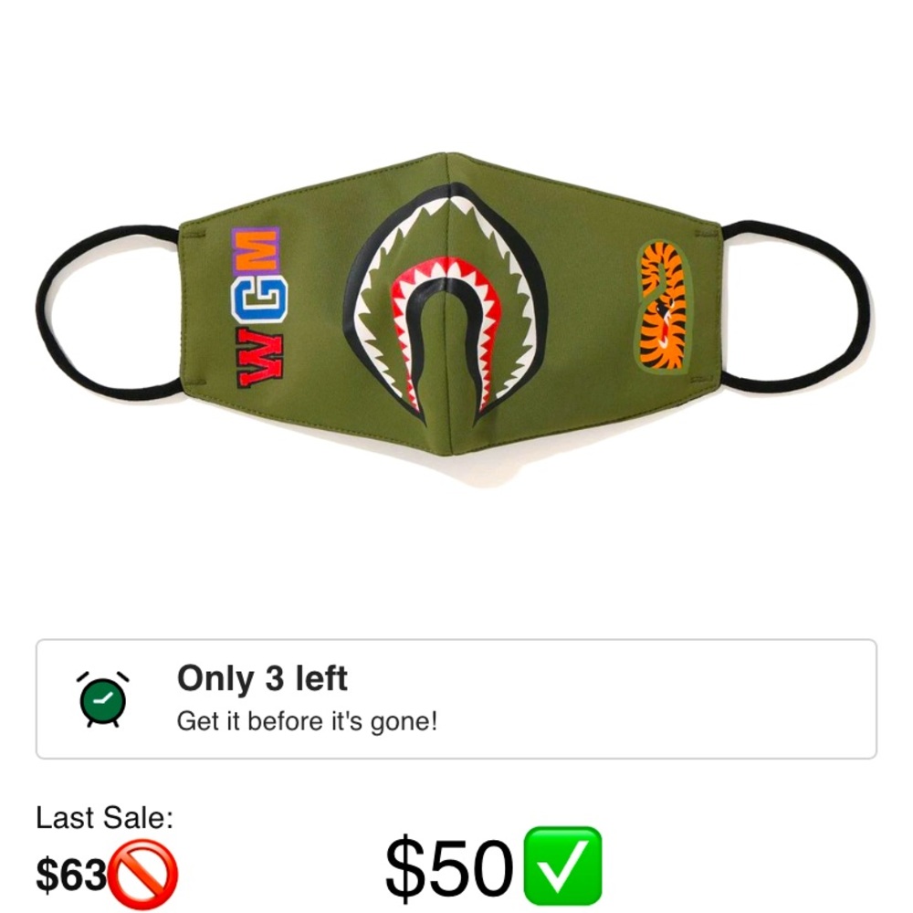 Bape Mask 100% AUTHENTIC Only opened NOT USED PERFECT CONDITION